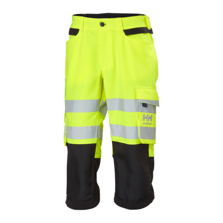 Imbracaminte lucru - Pantaloni de lucru reflectorizanti trei sferturi Helly Hansen Alna 4X Connect Pirate Pant CL1