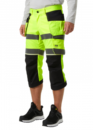 Pantaloni de lucru trei sferturi reflectorizanti Helly Hansen UC-ME Pirate CL1, galben/negru [2]