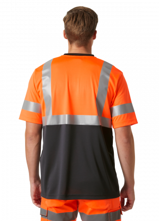 Tricou reflectorizant Helly Hansen Addvis CL1, portocaliu/negru abanos, 5XL [3]