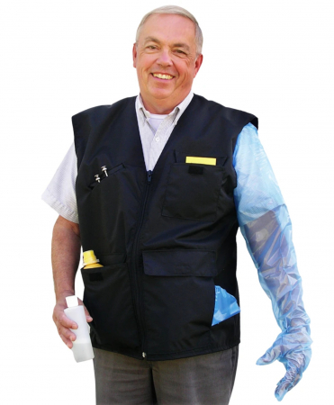 Veste - Vesta inseminator Udder Tech, nailon - rezistenta la apa, neagra