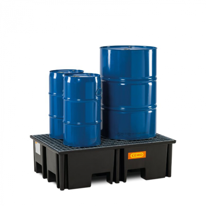 Cuva retentie din PE cu gratar din otel, volum 220 litri, 123x83x36 cm [4]