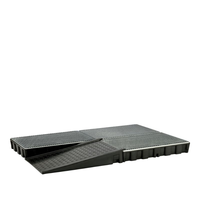 Cuva de retentie din PE cu gratar galvanizat, volum 250 l, 160x120x18 cm [2]