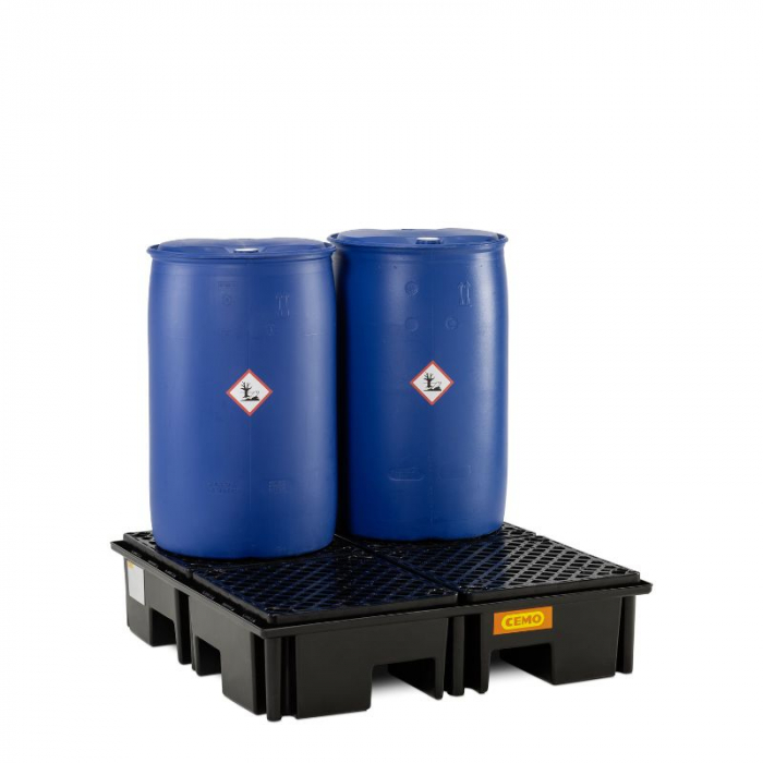 Cuva de retentie din PE cu gratar, volum 220 litri, 123x123x29 cm [2]