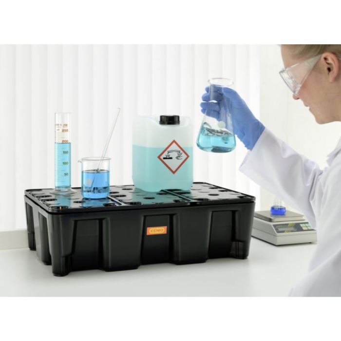 Cuva de retentie din PE cu gratar,  volum 25 l, 60x40x18 cm [4]