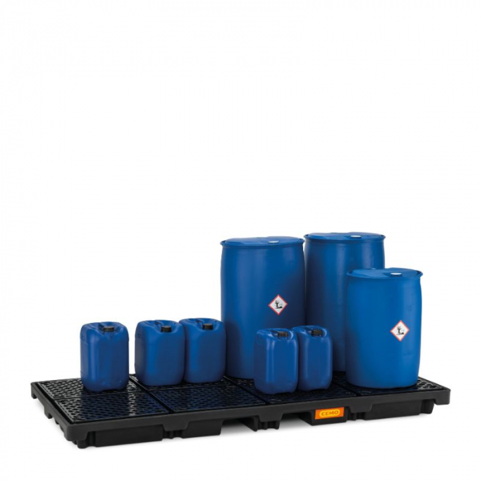 Cuva de retentie din PE cu gratar, volum 270 litri, 248x128x18 cm [3]