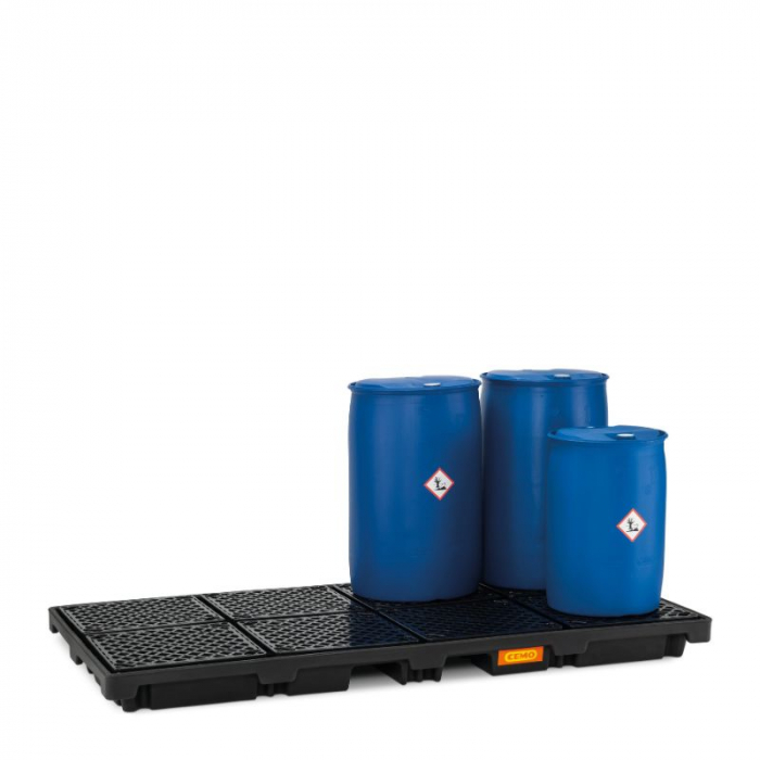 Cuva de retentie din PE cu gratar, volum 270 litri, 248x128x18 cm [2]