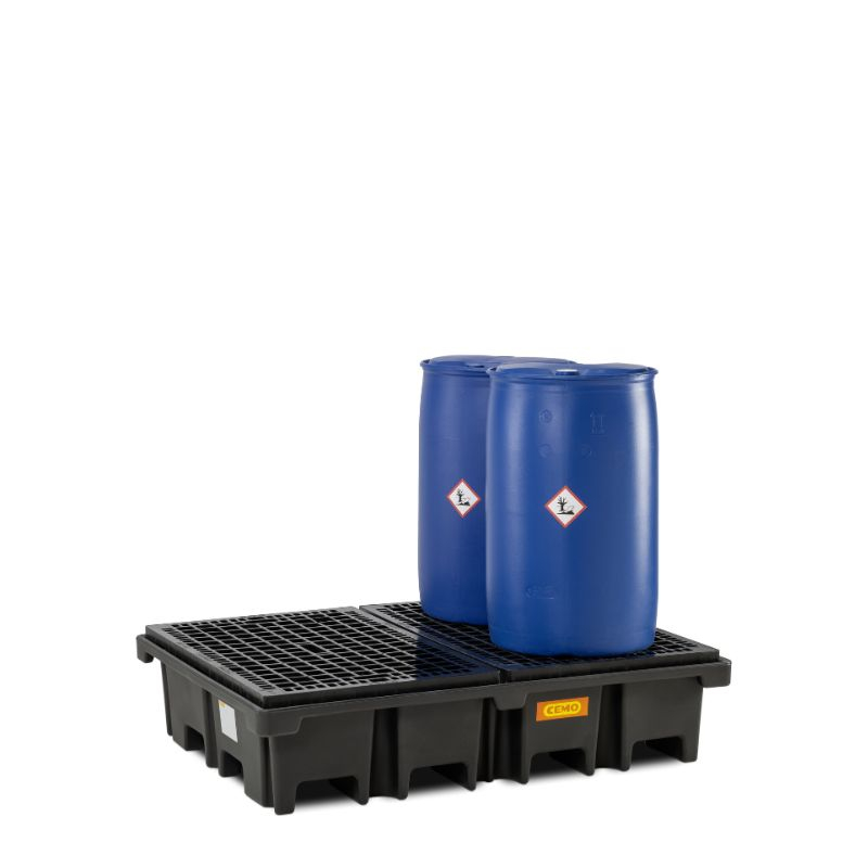 Cuva de retentie din PE cu gratar, volum 425 litri, 167x127x39 cm [2]