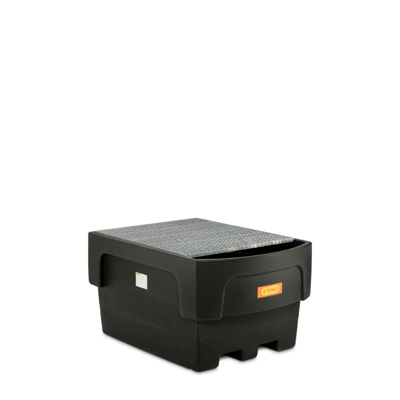 Cuva retentie din PE cu spatiu de umplere, gratar otel, pentru IBC, volum 1100 litri, 162x117x85 cm [2]