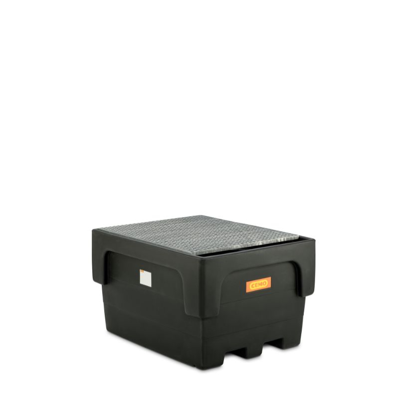 Cuva retentie din PE cu gratar din otel, pentru IBC, volum 1100 litri, 146x117x87 cm [2]