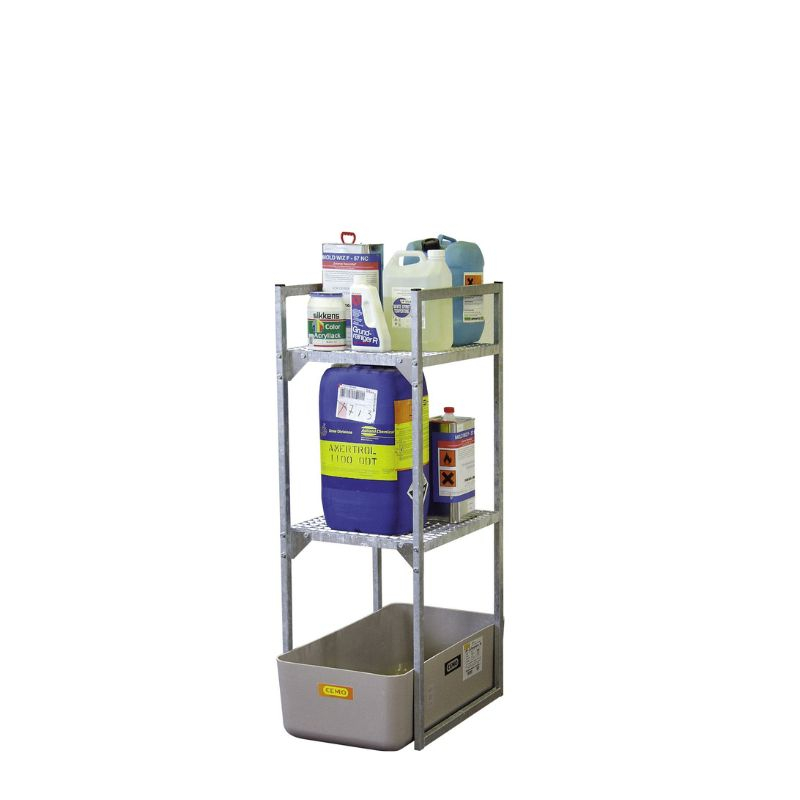 Raft suport pentru butoaie Type 120, cu 2 polite, cuva GRP 65 litri [1]