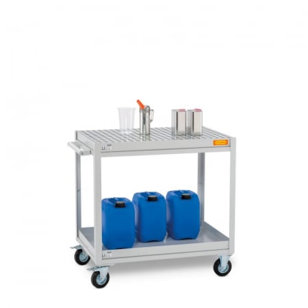 Carucioare de atelier - Carucior de atelier cu 2 tavi de colectare