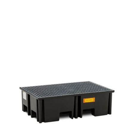 Toate produsele - Cuva retentie din PE cu gratar din otel, volum 220 litri, 123x83x36 cm