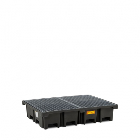 Cuve din PE pentru paleti - Cuva retentie din PE cu gratar din otel, volum 425 litri, 167x127x36 cm