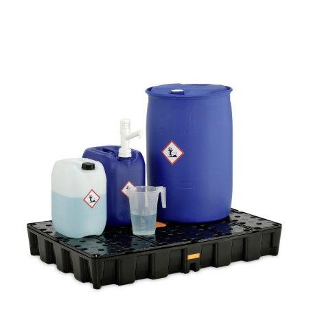 Cuva de retentie din PE cu gratar,  volum 120 l, 120x80x18 cm [1]