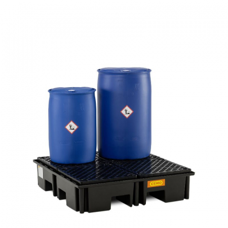 Cuva de retentie din PE cu gratar, volum 220 litri, 123x123x29 cm [2]