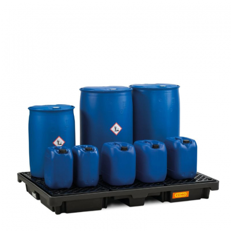 Cuva de retentie din PE cu gratar, volum 220 litri, 186x126x20 cm [2]