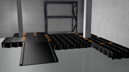 Cuva de retentie din PE cu gratar,  volum 250 l, 160x120x18 cm [3]