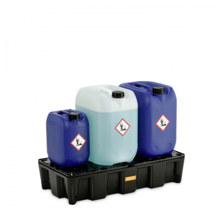 Cuva de retentie din PE cu gratar,  volum 35 l, 80x40x18 cm [2]