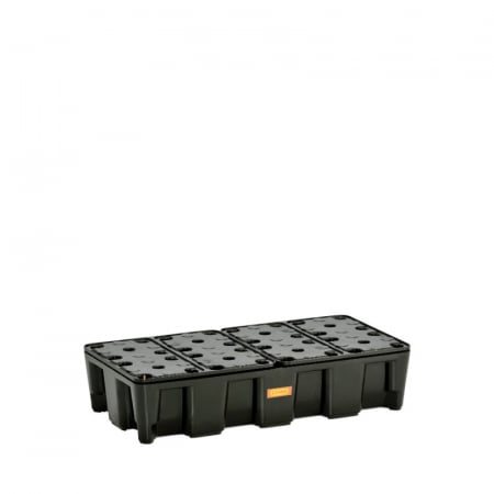 Cuve din PE de mici dimensiuni - Cuva de retentie din PE cu gratar,  volum 35 l, 80x40x18 cm