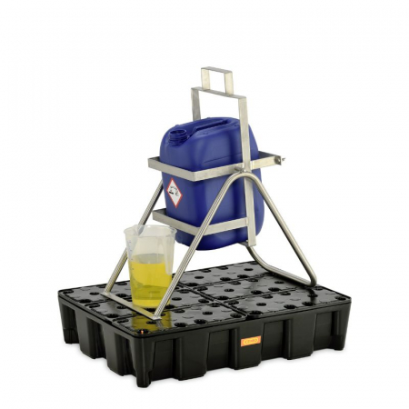 Cuva de retentie din PE cu gratar,  volum 60 l, 80x60x18 cm [2]