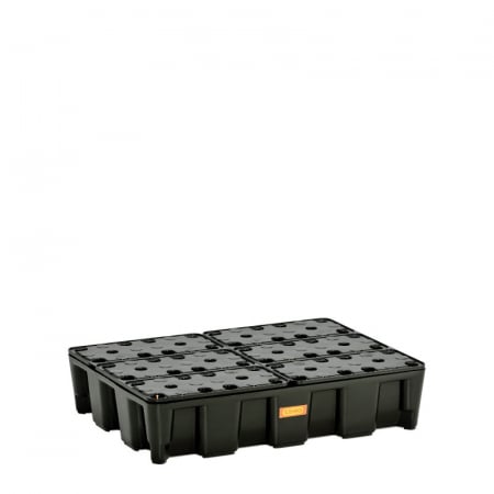 Cuve din PE de mici dimensiuni - Cuva de retentie din PE cu gratar,  volum 60 l, 80x60x18 cm