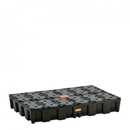 Cuve din PE de mici dimensiuni - Cuva de retentie din PE cu gratar,  volum 120 l, 120x80x18 cm