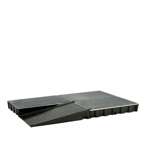 Cuva de retentie din PE cu gratar galvanizat,  volum 120 l, 120x80x18 cm [1]