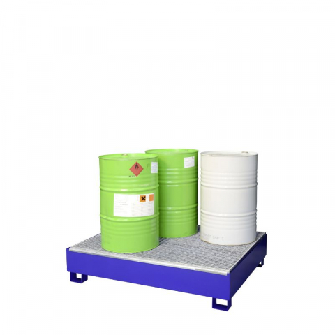 Cuve de colectare din metal - Cuva de retentie metalica, cu gratar, volum 200 l, 120x120x28 cm