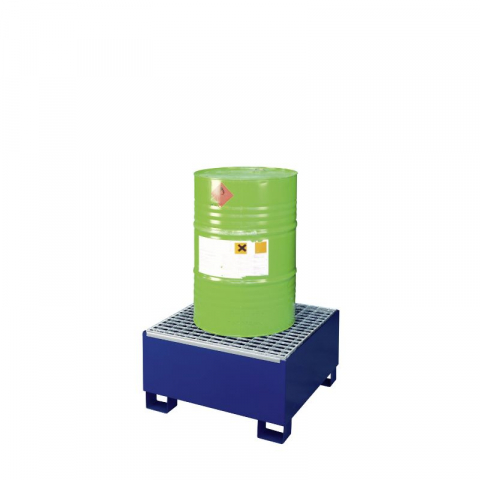 Cuve de colectare din metal - Cuva de retentie metalica, cu gratar, volum 200 l, 80x80x45 cm