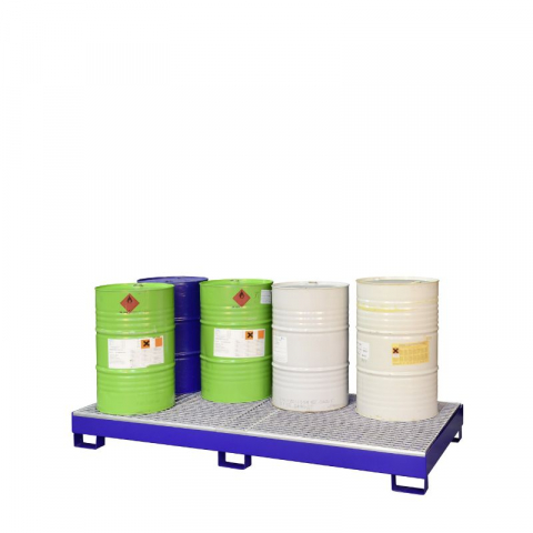 Cuve de colectare din metal - Cuva de retentie metalica, cu gratar, volum 205 l, 239x120x21 cm