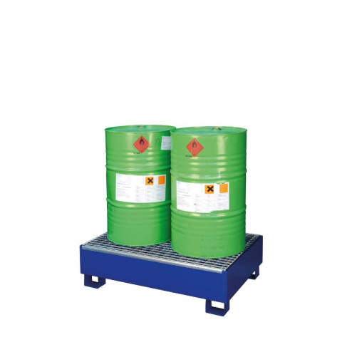 Cuve de colectare din metal - Cuva de retentie metalica, cu gratar, volum 220 l, 120x80x37 cm