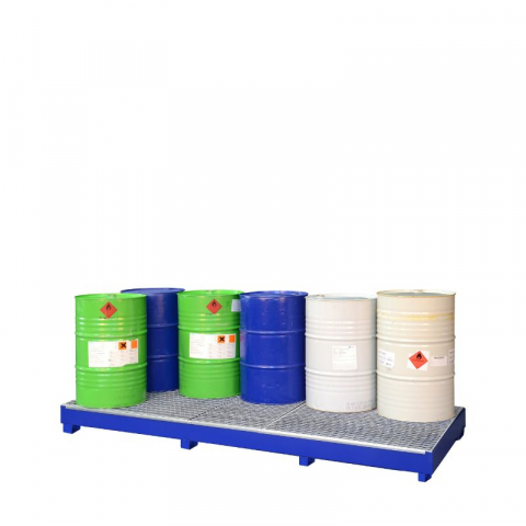 Cuve de colectare din metal - Cuva de retentie metalica, cu gratar, volum 462 l, 300x120x27 cm