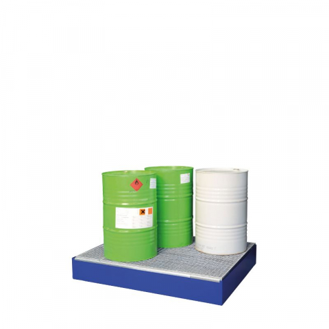 Cuve de colectare din metal - Cuva de retentie metalica, cu gratar, volum 200 l, 120x120x18 cm