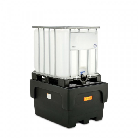 Cuve din PE pentru IBC - Cuva retentie din PE cu gratar, pentru IBC, volum 1100 litri, 146x117x88 cm