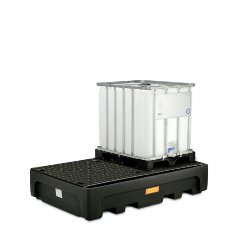 Cuve din PE pentru IBC - Cuva retentie din PE cu gratar, pentru IBC, volum 1100 litri, 223x146x47 cm