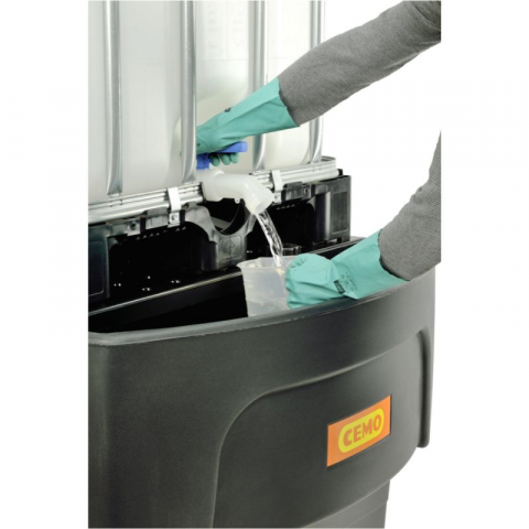 Cuva retentie din PE cu spatiu de umplere, cu gratar, pentru IBC, volum 1100 litri, 162x117x85 cm [3]