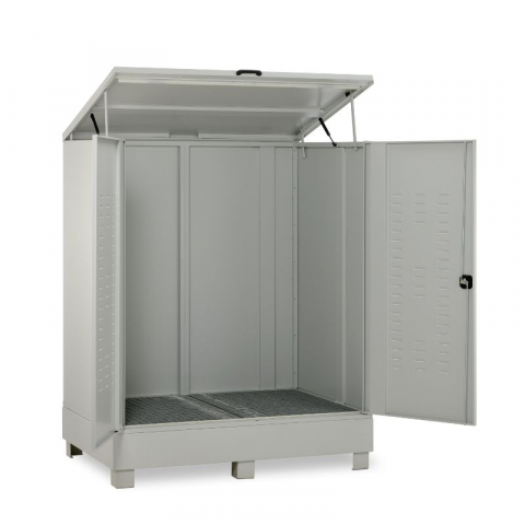 Dulap metalic pentru substante periculoase model 400 cu raft pentru butoaie [1]