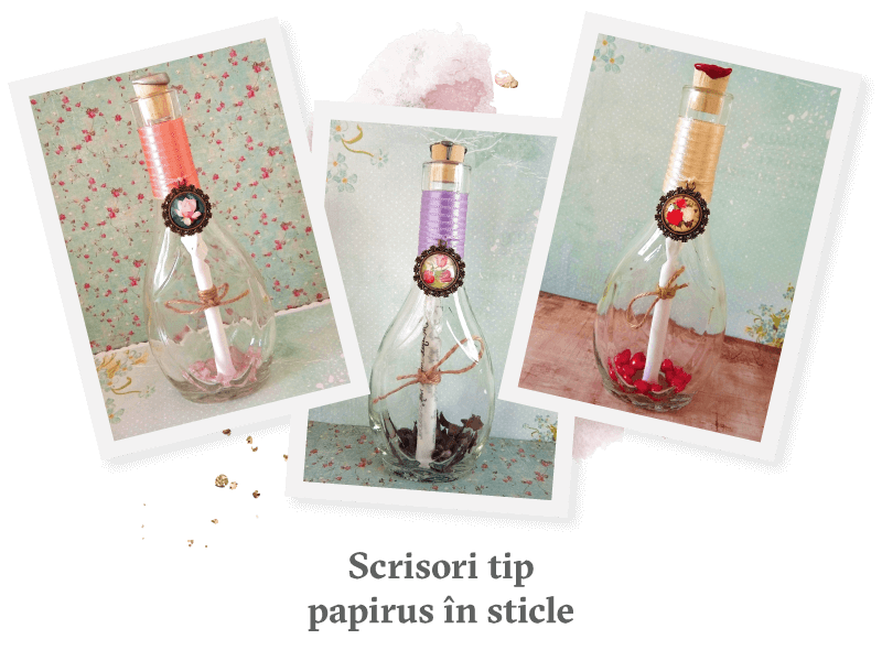 Scrisori tip papirus in sticle
