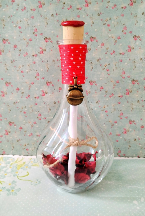 Scrisoare cadou Crăciun pentru mama - tip papirus în sticlă decorată (model 3) [1]