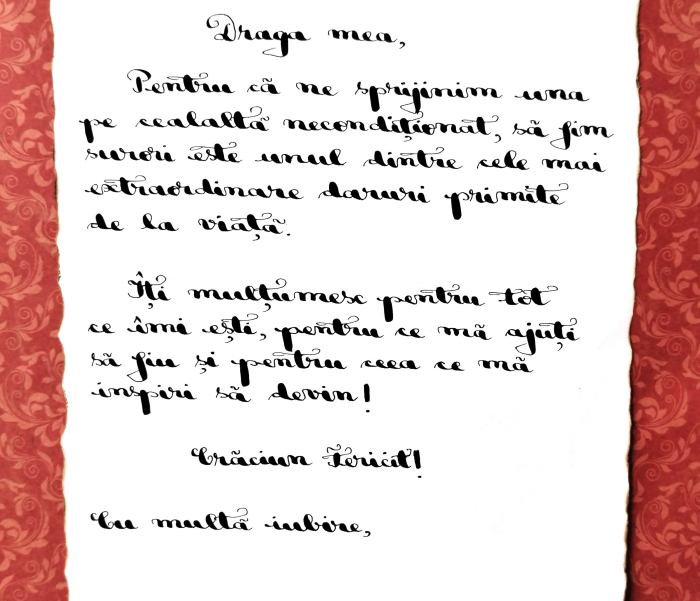 Scrisoare cadou Crăciun pentru soră - tip papirus în sticlă [2]