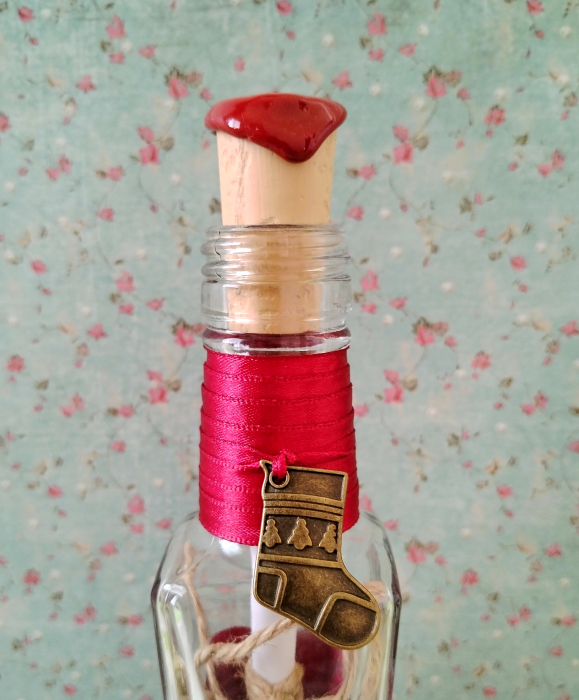 Scrisoare cadou Crăciun pentru tata - tip papirus în sticlă decorată [3]