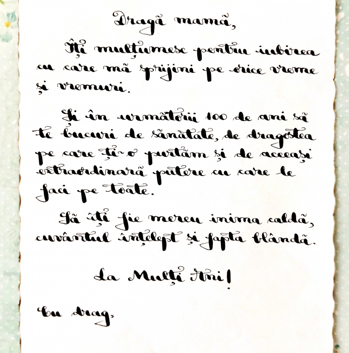 Scrisoare cadou pentru mama - mesaj personalizat în sticlă decorată manual (model 10) [2]