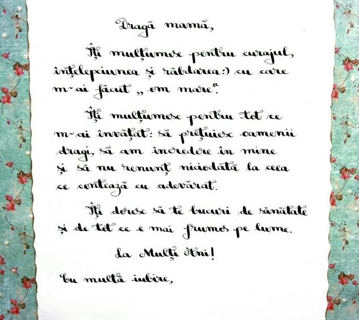 Scrisoare mesaj personalizat, cadou pentru mama - tip papirus în sticlă (model 2) [2]