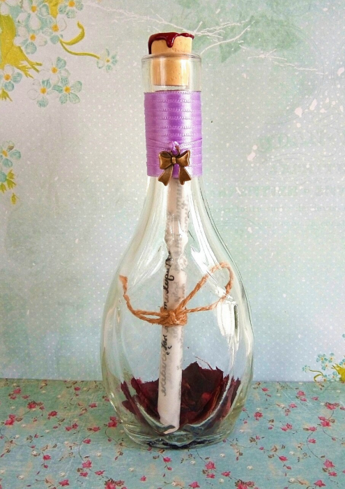 Scrisoare cadou pentru mama - mesaj personalizat în sticlă (model 9) [1]