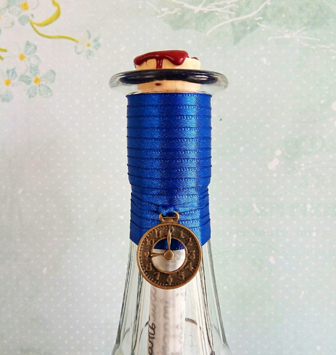 Scrisoare mesaj personalizat, cadou pentru soț - tip papirus în sticlă [3]