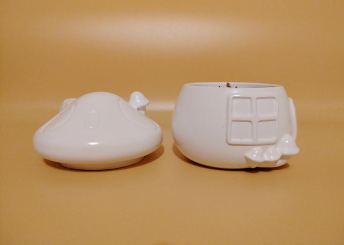 Scrisoare de la Moș Crăciun pentru copii - mesaj scris pe bilețele din hârtie de calc, în căsuță din praf ceramic [4]