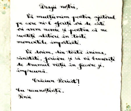 Scrisoare cadou Crăciun pentru nași - tip papirus în sticlă decorată [1]