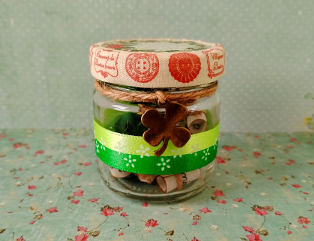 Scrisori cadou tip puzzle - bilețele în mini-borcane - Scrisoare cadou handmade pentru iubită - tip puzzle în mini-borcan (model 1)