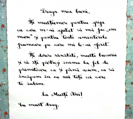 Scrisoare mesaj personalizat, cadou pentru bunica - tip papirus în sticlă [1]