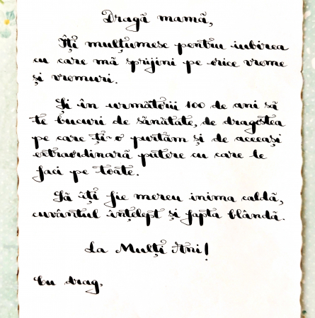 Scrisoare cadou  în sticlă pentru mama - mesaj personalizat scris de mână [1]